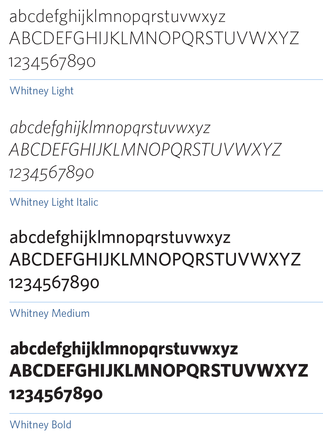 Whitney Font Family