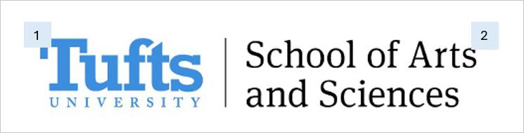 A lockup with the university logo and school name