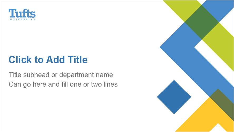 PPT Template 3 - blue, green, and yellow geometric design on white background